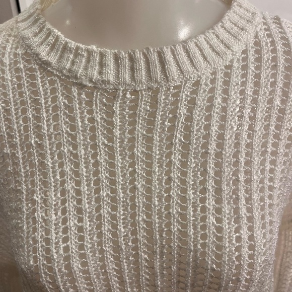 Pinch Off-White Open Knit Boxy Crop Sweater size S - Picture 4 of 5